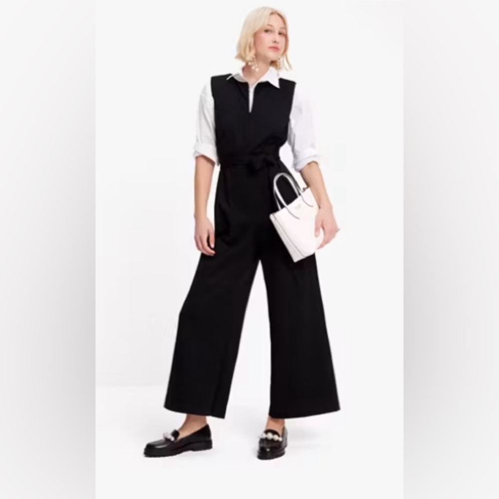 Kate Spade ponte sleeveless jumpsuit
